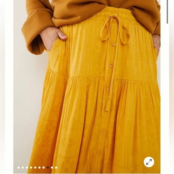 Anthropologie Maeve Carnacion Textured Maxi Skirt - Picture 3 of 11